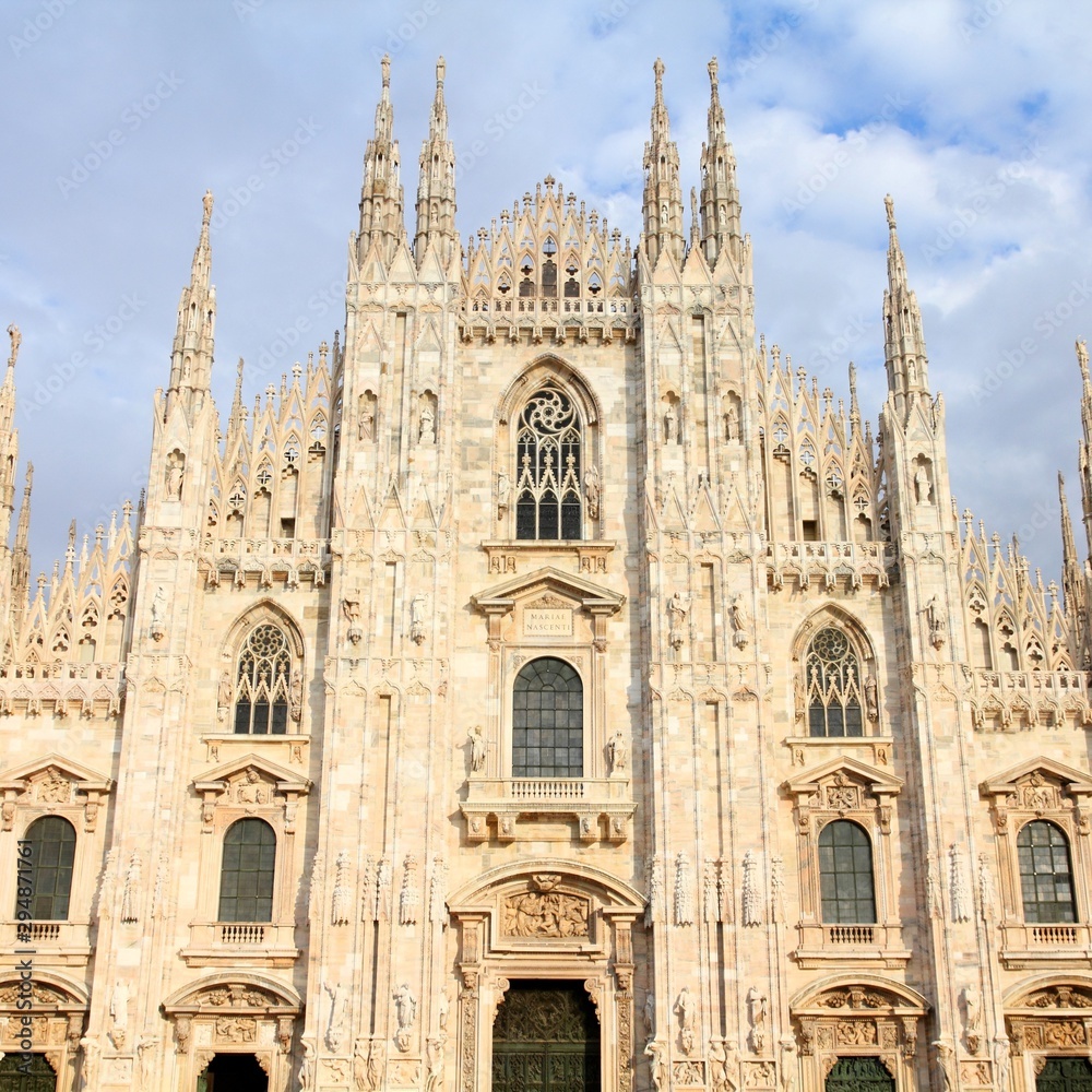 Milan Cathedral church. Italy landmark.