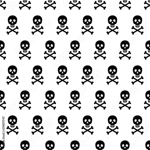 Seamless pattern with skull and crossbones.