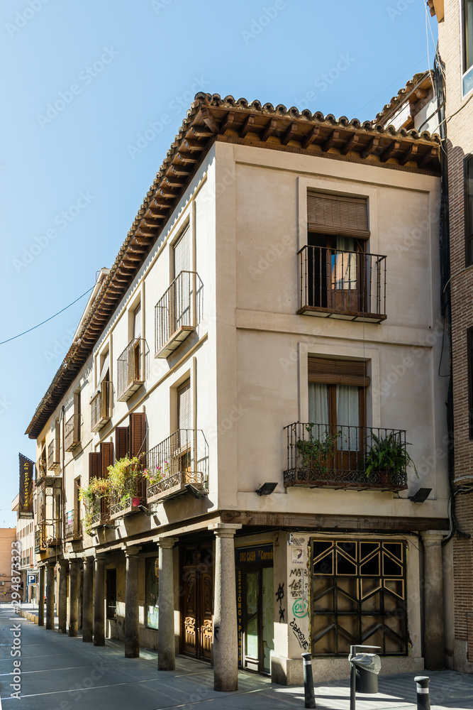 Streets and buildings of the historic center of the city of Talavera, province of Toledo, Spain.