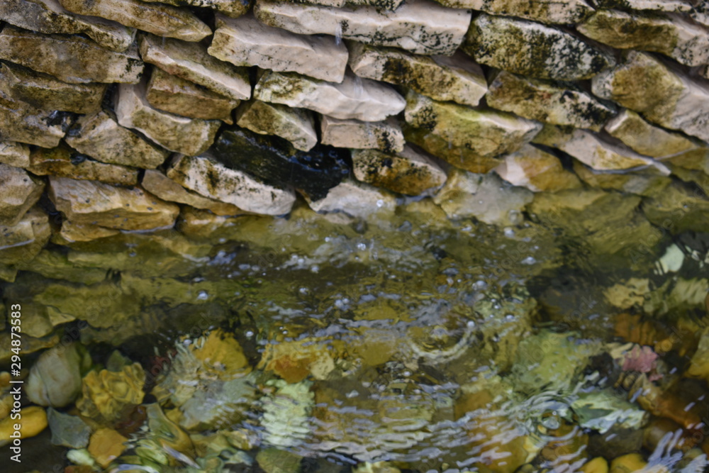 Water between stones