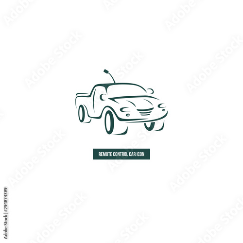 Radio controlled car icon in the style of brush strokes