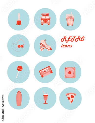 Retro icons set