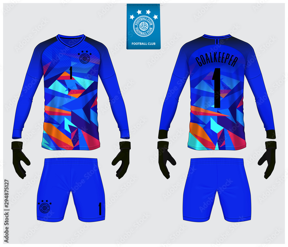 Goalkeeper Jerseytshirt Sport Design Template Long Stock Vector (Royalty  Free) 1427266619