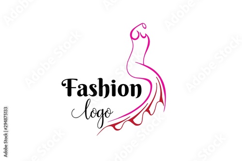 woman fashion logo template