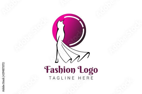 woman fashion logo template