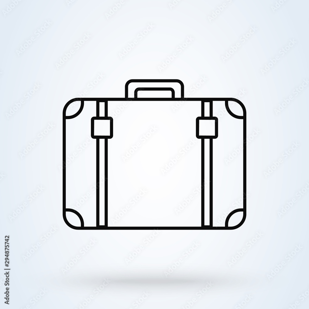 travel bag outline, Simple modern icon design illustration. travel bag outline, Simple modern icon design illustration.