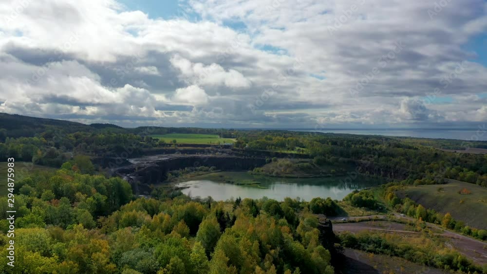 Beautiful Quarry in Nature Aerial Beautiful Quarry in Nature Aerial