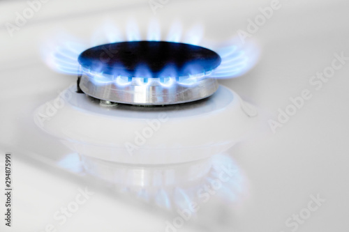 Gas stove. Gas-burner, natural gas in the house. Bhutan, propane