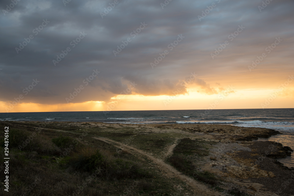 sunset over the sea