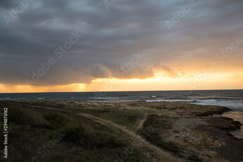 sunset over the sea