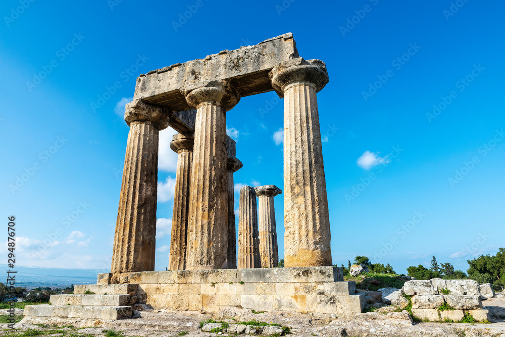 Temple of Apollo in ancient Corinth, Greece