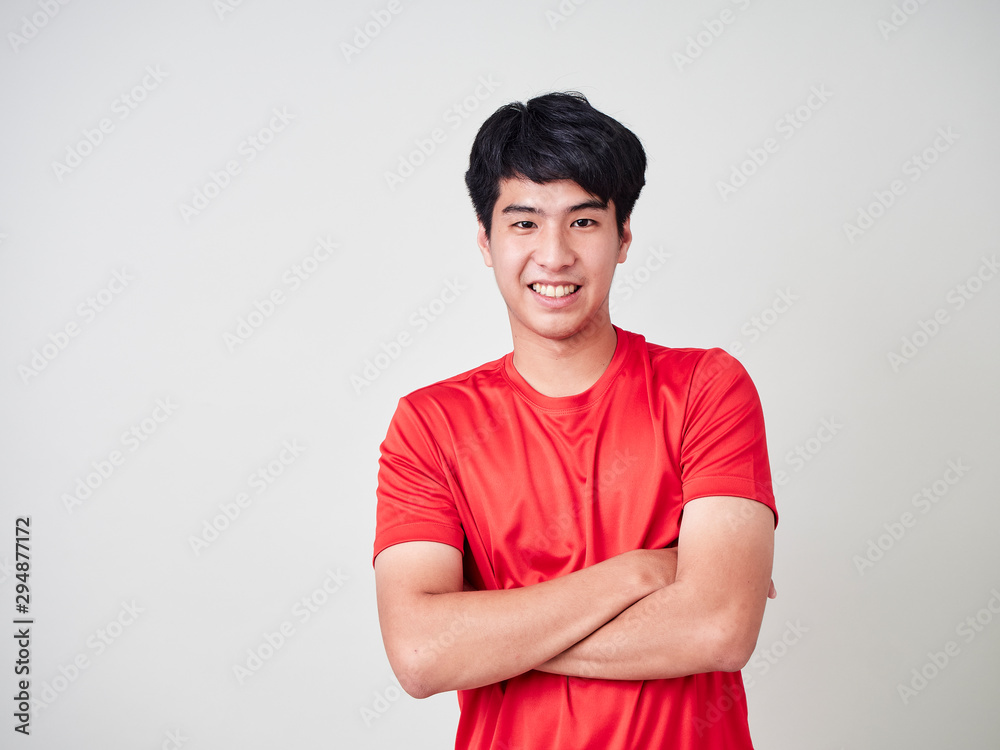 Young man sports player stretching and exercising Young man sports player stretching and exercising