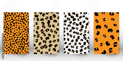 Leopard print design. Animal skin pattern.
