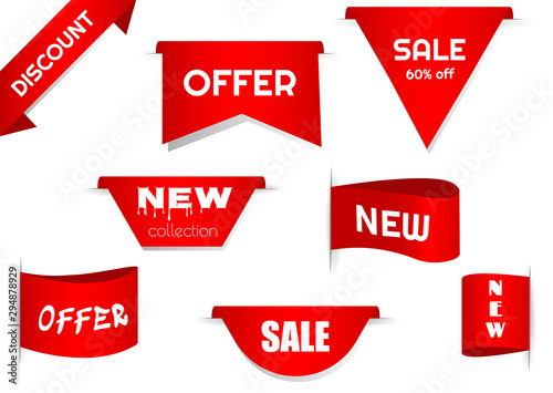 Tags set. Vector badges and labels