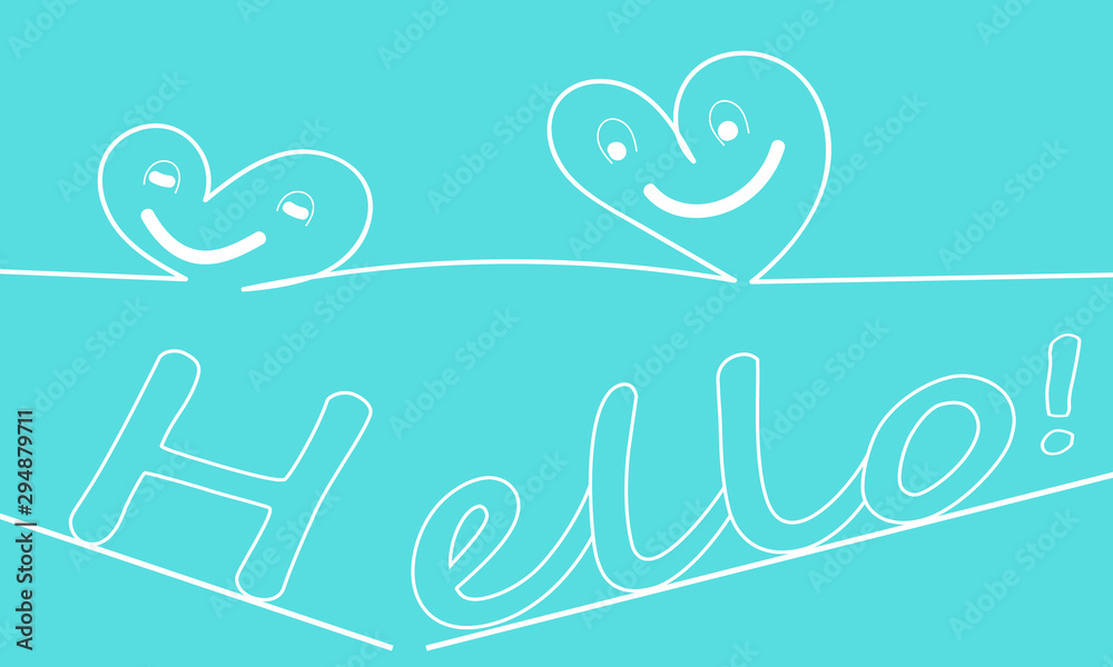 Naklejka premium Continuous line. Love vector. Heart drawing.