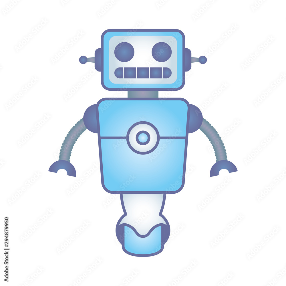 robot with wheels cyborg isolated icon robot with wheels cyborg isolated icon