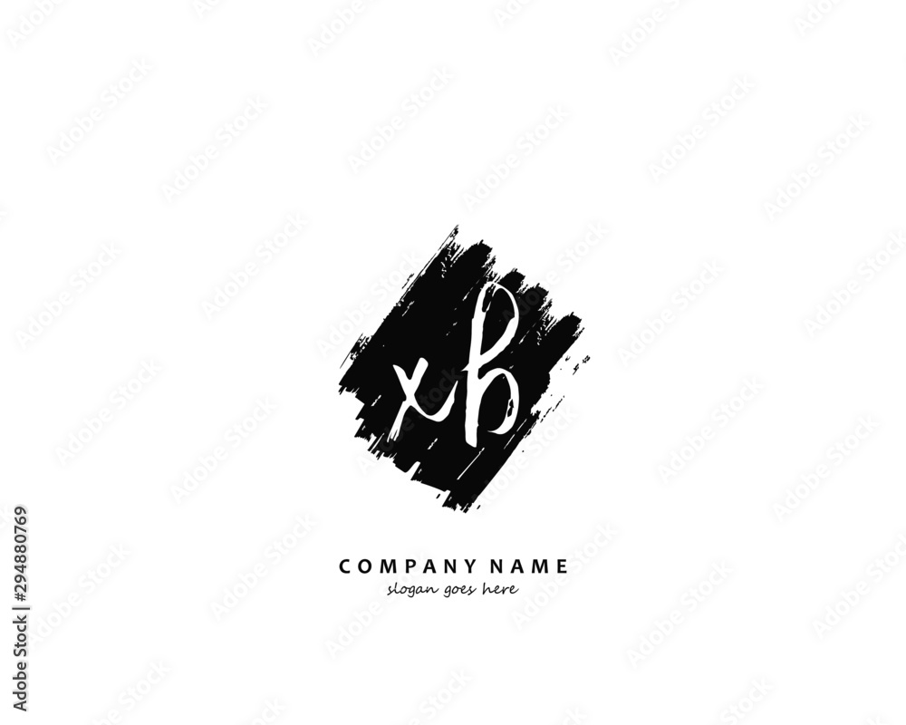 XB Initial handwriting logo vector XB Initial handwriting logo vector