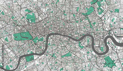 Detailed Map of London, UK