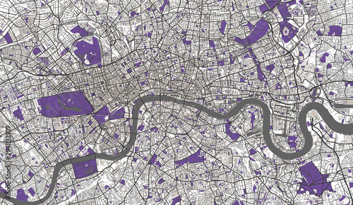 Detailed Map of London, UK
