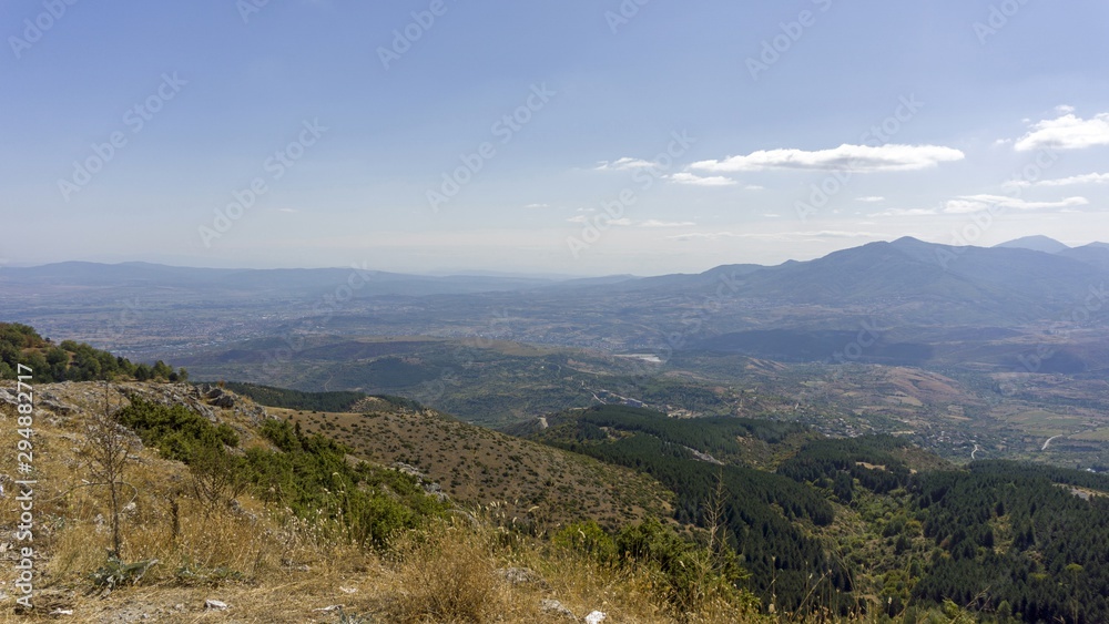 Fototapeta premium scenic view over skopje from a mountain