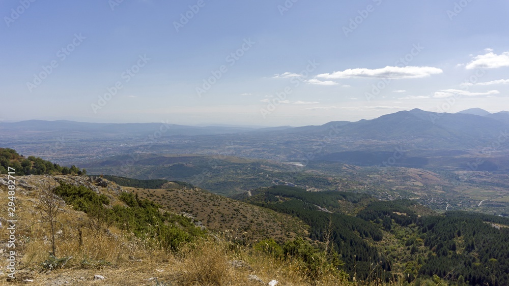 scenic view over skopje from a mountain