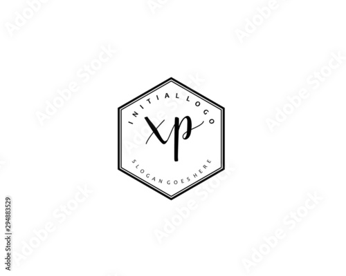 XP Initial handwriting logo vector 