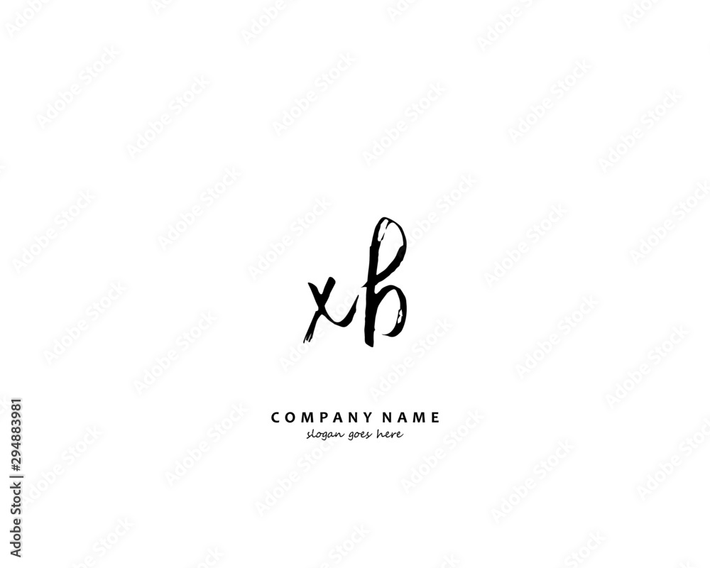 XB Initial handwriting logo vector XB Initial handwriting logo vector