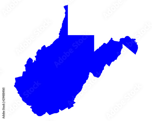 Karte von West Virginia