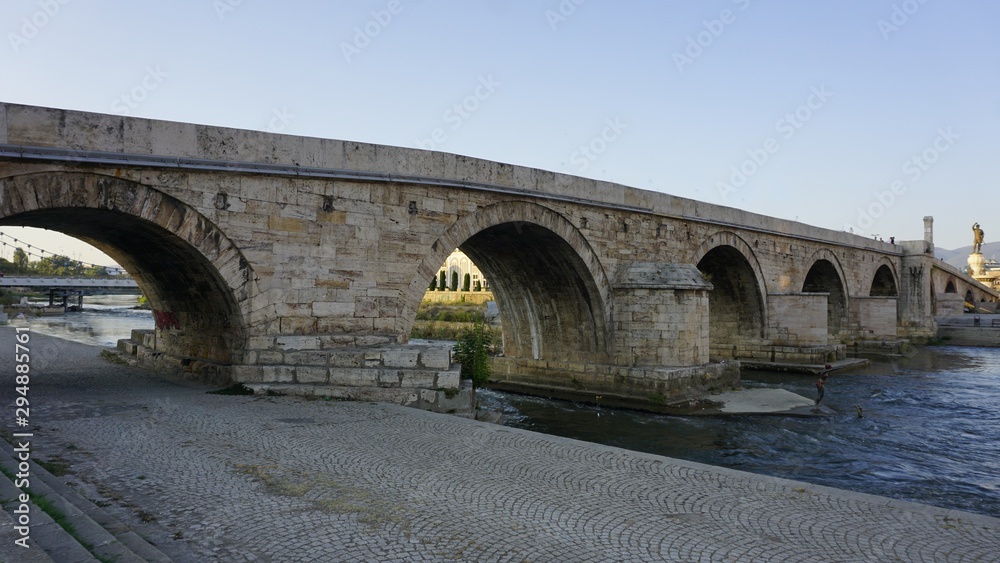 bridge in macedonian capitol skopje