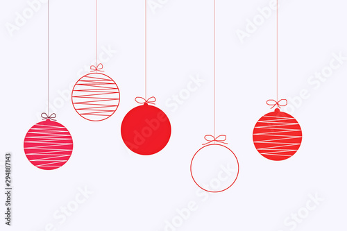 Christmas card.Christmas balls on a white background.