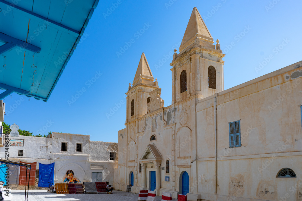 Tunisia. (South Tunisia) Djerba island. Houmt Souk. Saint Joseph Catholic Church