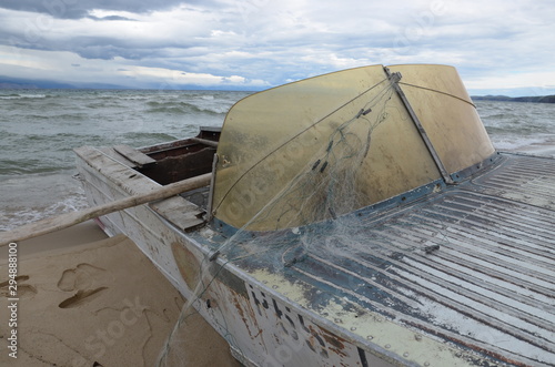 old fishing boat on the beach