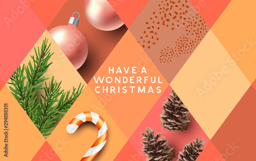 Merry Christmas Background Pattern Design
