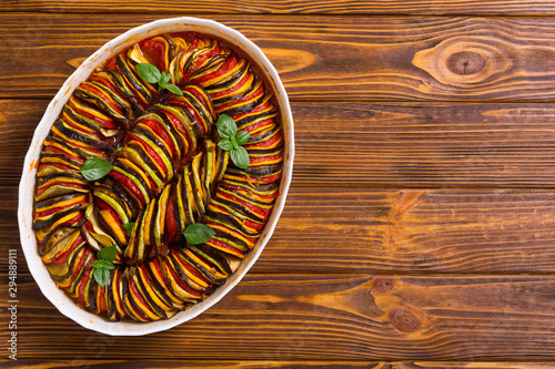 Traditional French cooked provencal vegetable dish - Ratatouille