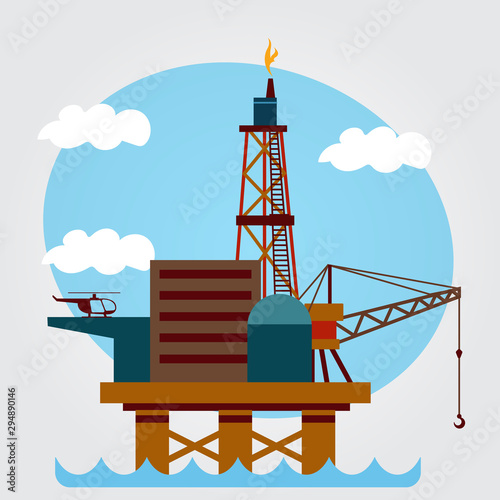 Gas, oil platform.