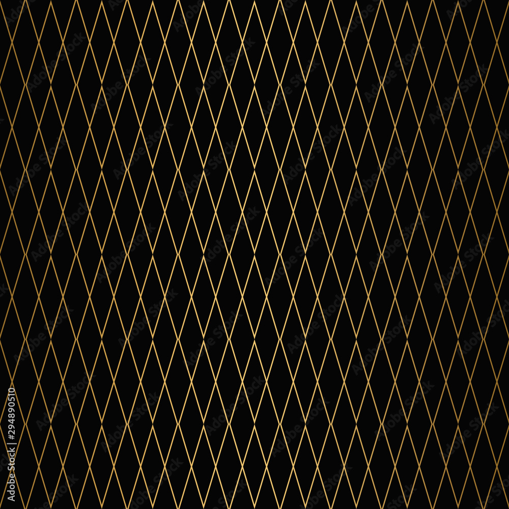 Diamond pattern motif. Seamless gold and black background Diamond pattern motif. Seamless gold and black background