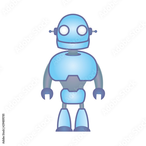 humanoid robot cyborg isolated icon