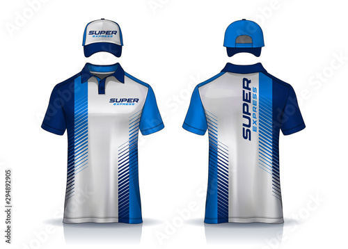 Corporate Work Shirts,t-shirt and cap templates design. uniform for company.