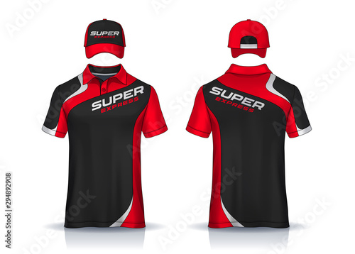 Corporate Work Shirts,t-shirt and cap templates design. uniform for company.