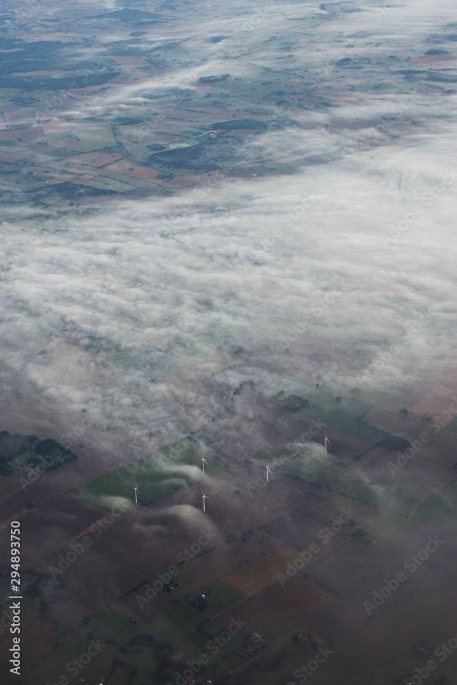Aerial view of fields Aerial view of fields