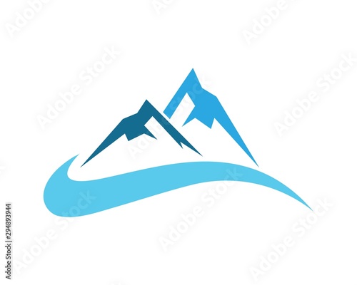 Carta da parati River mountain vector icon illustration design