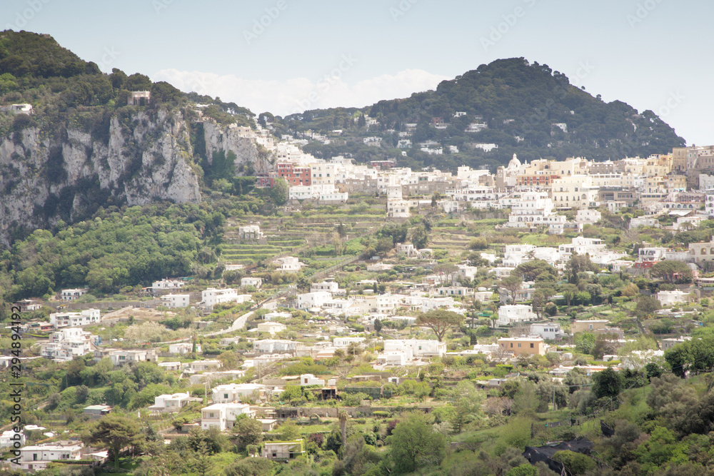 Obraz premium houses build on the side of a mountain