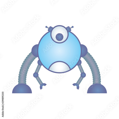 humanoid robot cyborg isolated icon