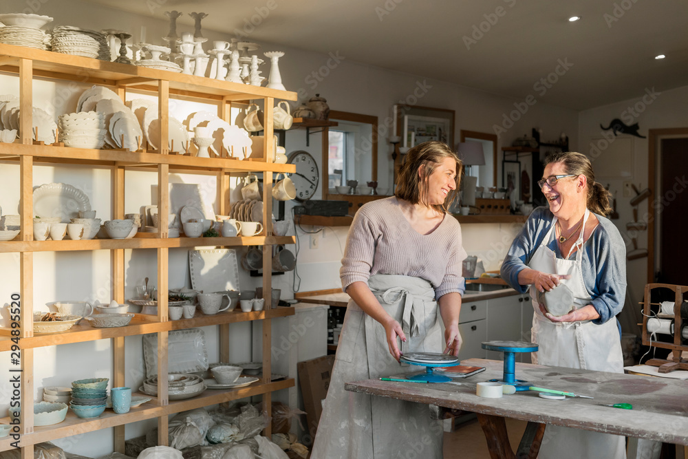 Women in pottery workshop Women in pottery workshop