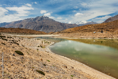 Dhankar lake in Himalayas