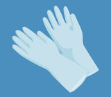 Rubber cleaning gloves vector illustration