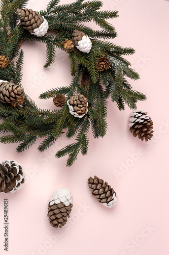 Background with Christmas Decoration Composition