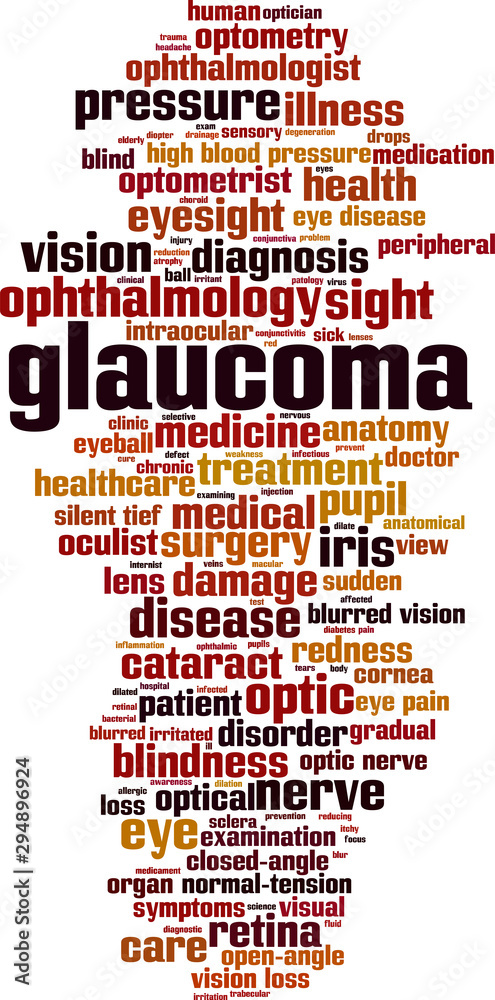 Obraz premium Glaucoma word cloud