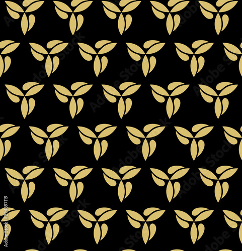 Seamless golden ornament. Modern background. Geometric modern pattern