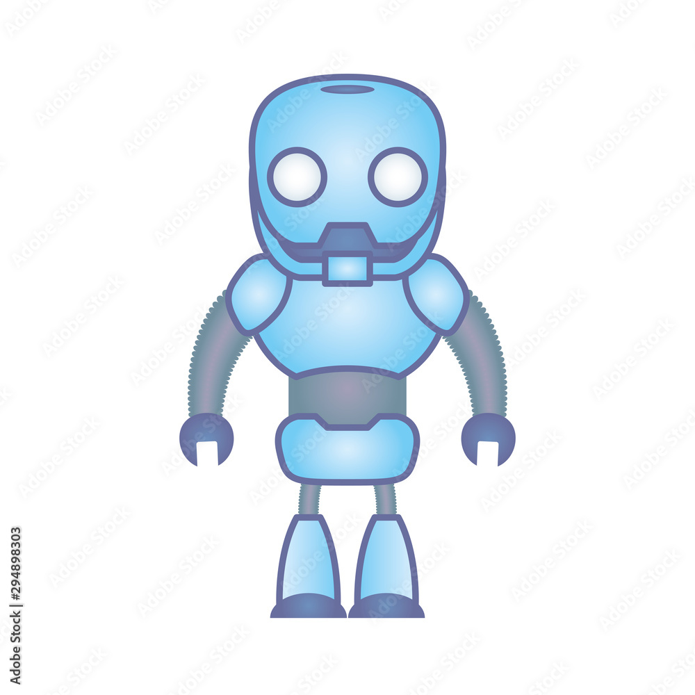 humanoid robot cyborg isolated icon humanoid robot cyborg isolated icon